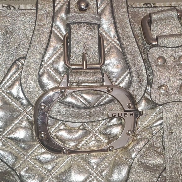 Guess Gold Tone Shoulder Bag - Picture 3 of 4